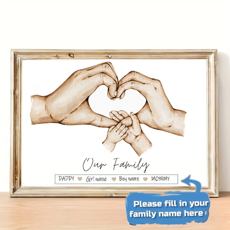 Photograph Lyrics - Personalizado família mão cartaz nome pintura