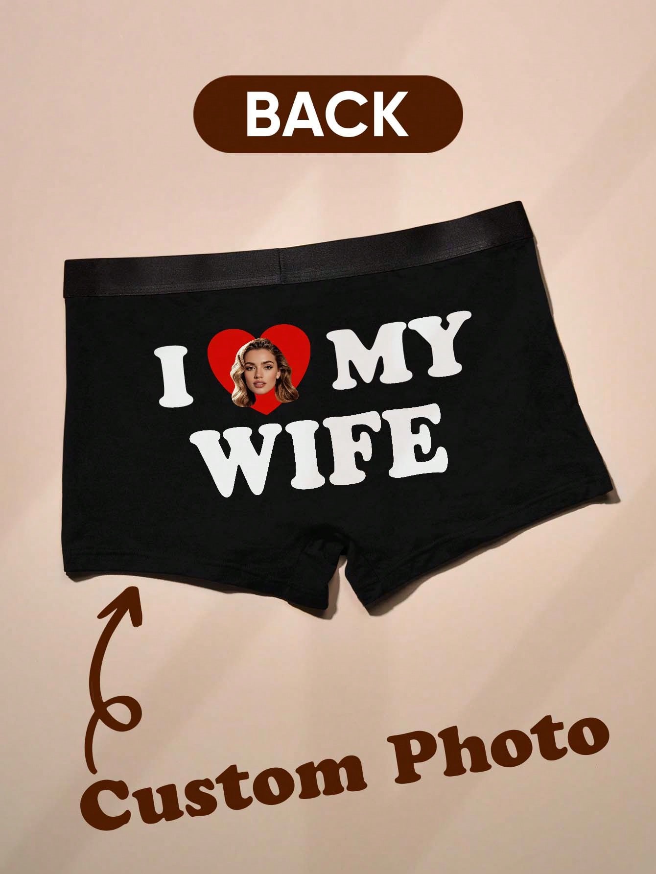 Photography Object - Cuecas Personalizadas com Foto para Homens,