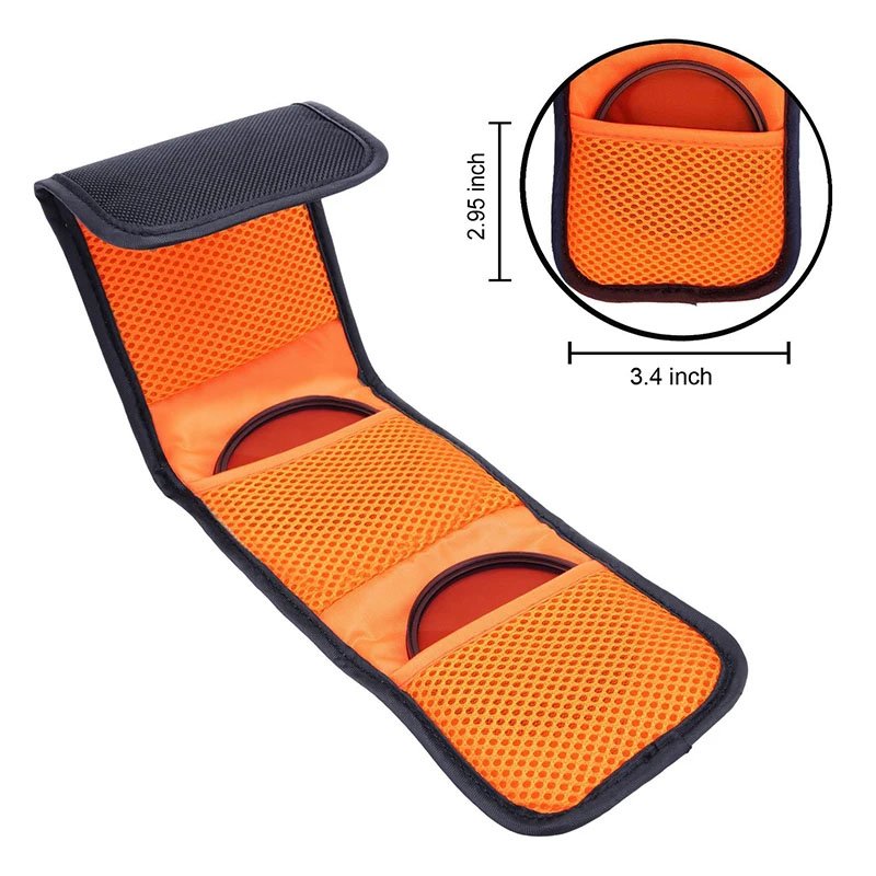 Bolsa com 3 bolsos para filtro - Lens Case Pouch avaliação e preço